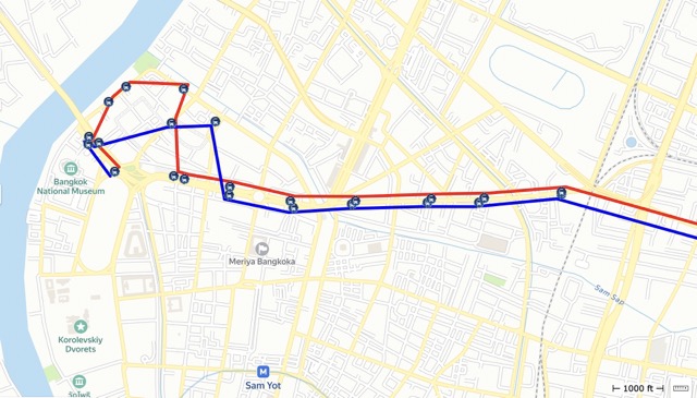 Bangkok Shuttle bus Map